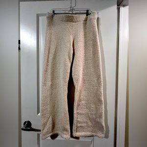 VS PINK Cream Sherpa PJ pants